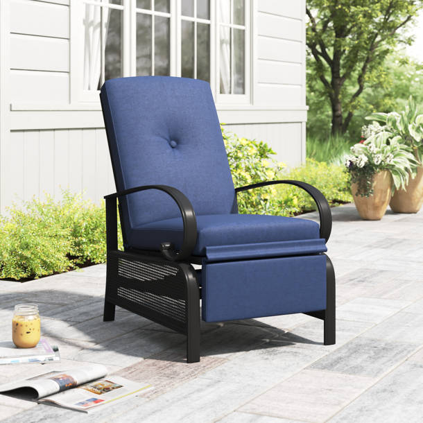Lark Manor Eita Recliner Patio Chair with Cushions & Reviews Wayfair
